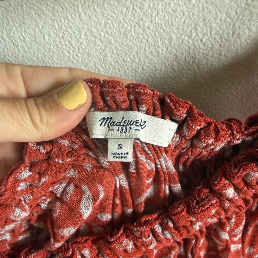 Madewell Red and White Floral Dress - Picture 2 of 2